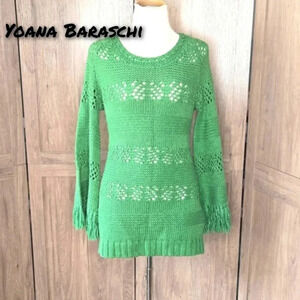 Christmas Green Women's knit Sweater mini dress